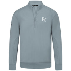 Kansas City Royals Levelwear Upright Insignia Tri-Blend Quarter-Zip Pullover - Gray Pullover