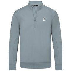Detroit Tigers Levelwear Upright Insignia Tri-Blend Quarter-Zip Pullover - Gray Pullover