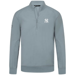 New York Yankees Levelwear Upright Insignia Tri-Blend Quarter-Zip Pullover - Gray Pullover