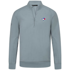 Toronto Blue Jays Levelwear Upright Insignia Tri-Blend Quarter-Zip Pullover - Gray Pullover