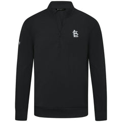 St. Louis Cardinals Levelwear Upright Insignia Tri-Blend Quarter-Zip Pullover - Black Pullover