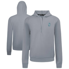 Seattle Mariners Levelwear Technic Insignia Quarter-Zip Hoodie - Gray Hoodies