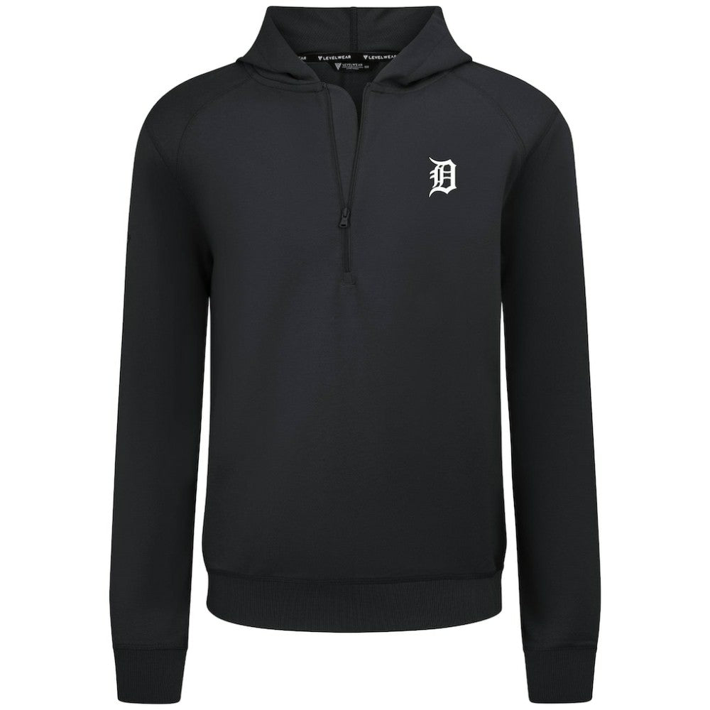 Detroit Tigers Levelwear Technic Insignia Quarter-Zip Hoodie - Black Hoodies