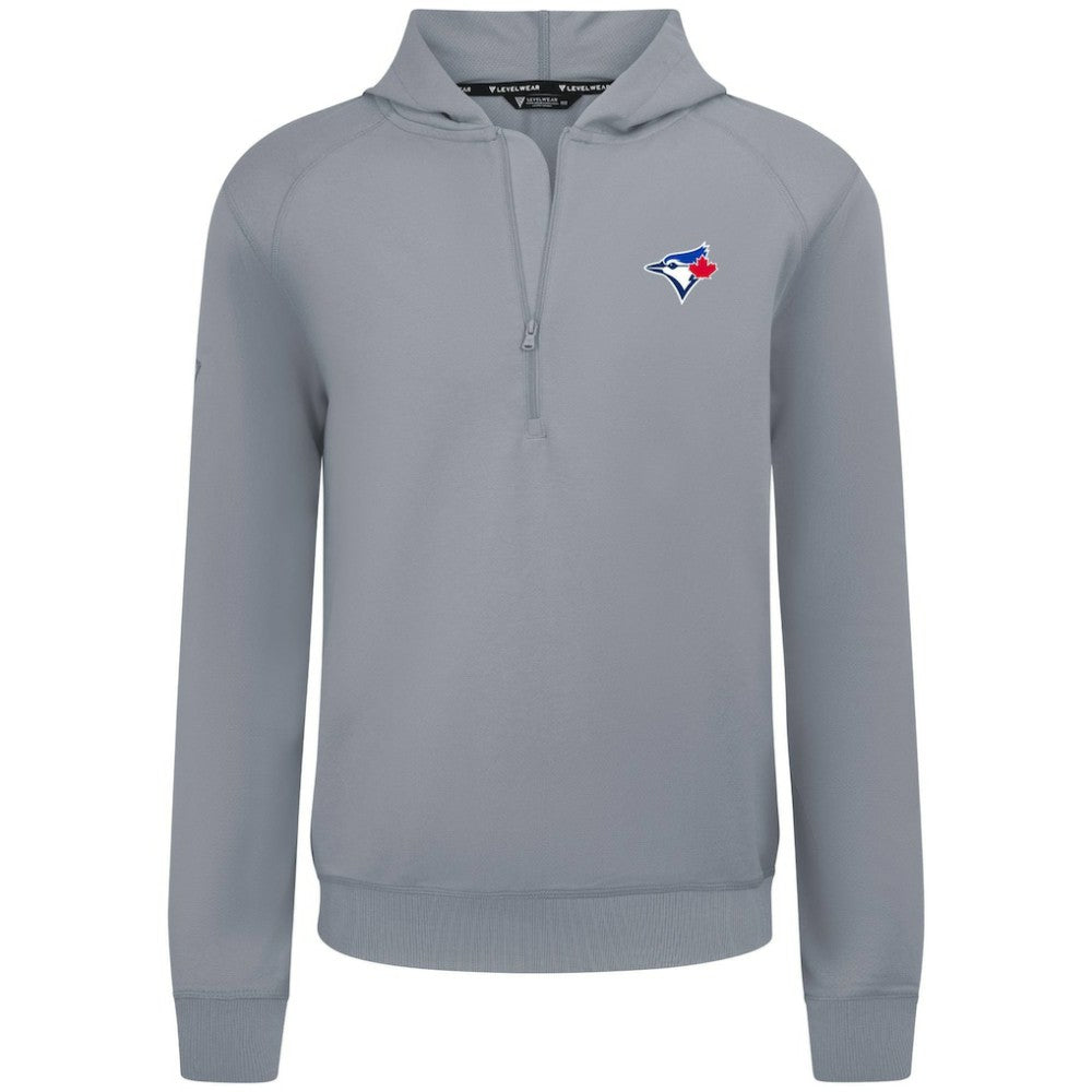 Toronto Blue Jays Levelwear Technic Insignia Quarter-Zip Hoodie - Gray Hoodies
