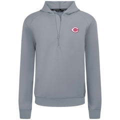 Cincinnati Reds Levelwear Technic Insignia Quarter-Zip Hoodie - Gray Hoodies