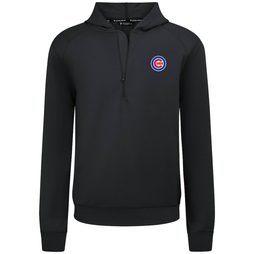 Chicago Cubs Levelwear Technic Insignia Quarter-Zip Hoodie - Black Hoodies