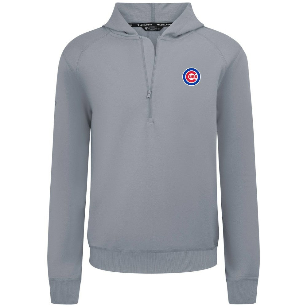 Chicago Cubs Levelwear Technic Insignia Quarter-Zip Hoodie - Gray Hoodies