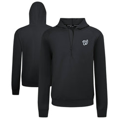 Washington Nationals Levelwear Technic Insignia Quarter-Zip Hoodie - Black Hoodies