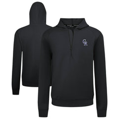 Colorado Rockies Levelwear Technic Insignia Quarter-Zip Hoodie - Black Hoodies