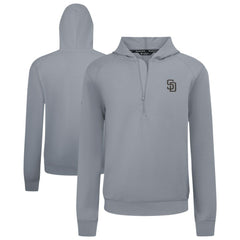 San Diego Padres Levelwear Technic Insignia Quarter-Zip Hoodie - Gray Hoodies