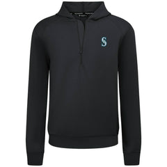 Seattle Mariners Levelwear Technic Insignia Quarter-Zip Hoodie - Black Hoodies