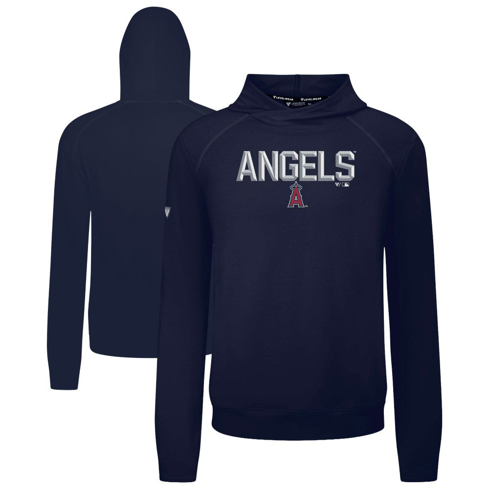 Los Angeles Angels Levelwear Mandate Carve Tri-Blend Hoodie - Navy Hoodies