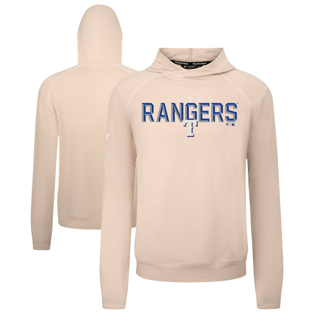 Texas Rangers Levelwear Mandate Carve Tri-Blend Hoodie - Khaki Hoodies