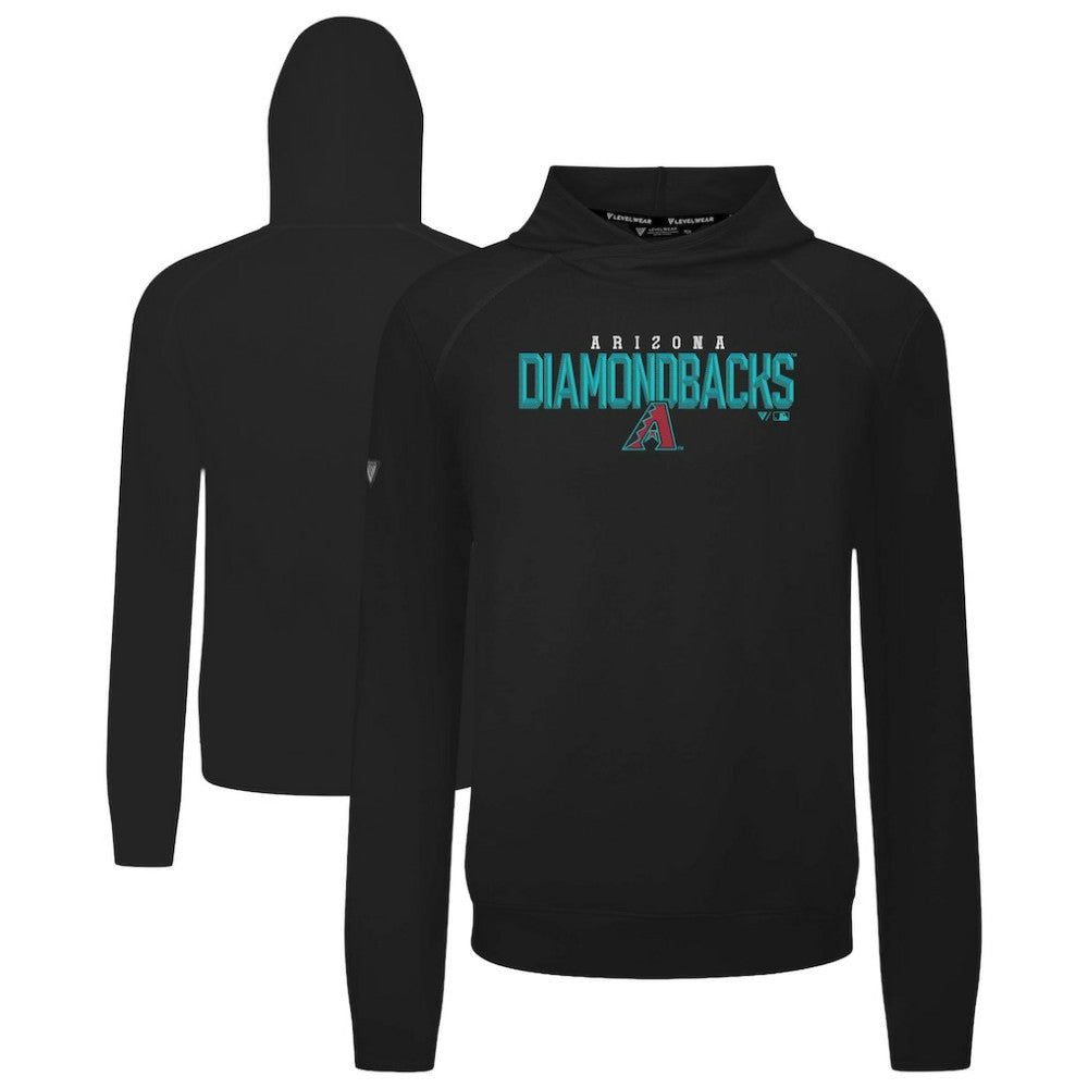 Arizona Diamondbacks Levelwear Mandate Carve Tri-Blend Hoodie - Black Hoodies