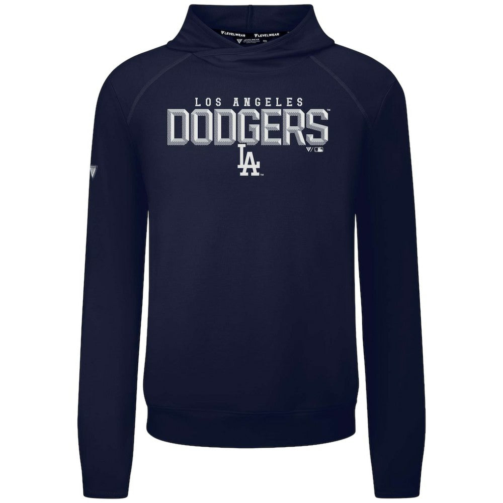 Los Angeles Dodgers Levelwear Mandate Carve Tri-Blend Hoodie - Navy Hoodies