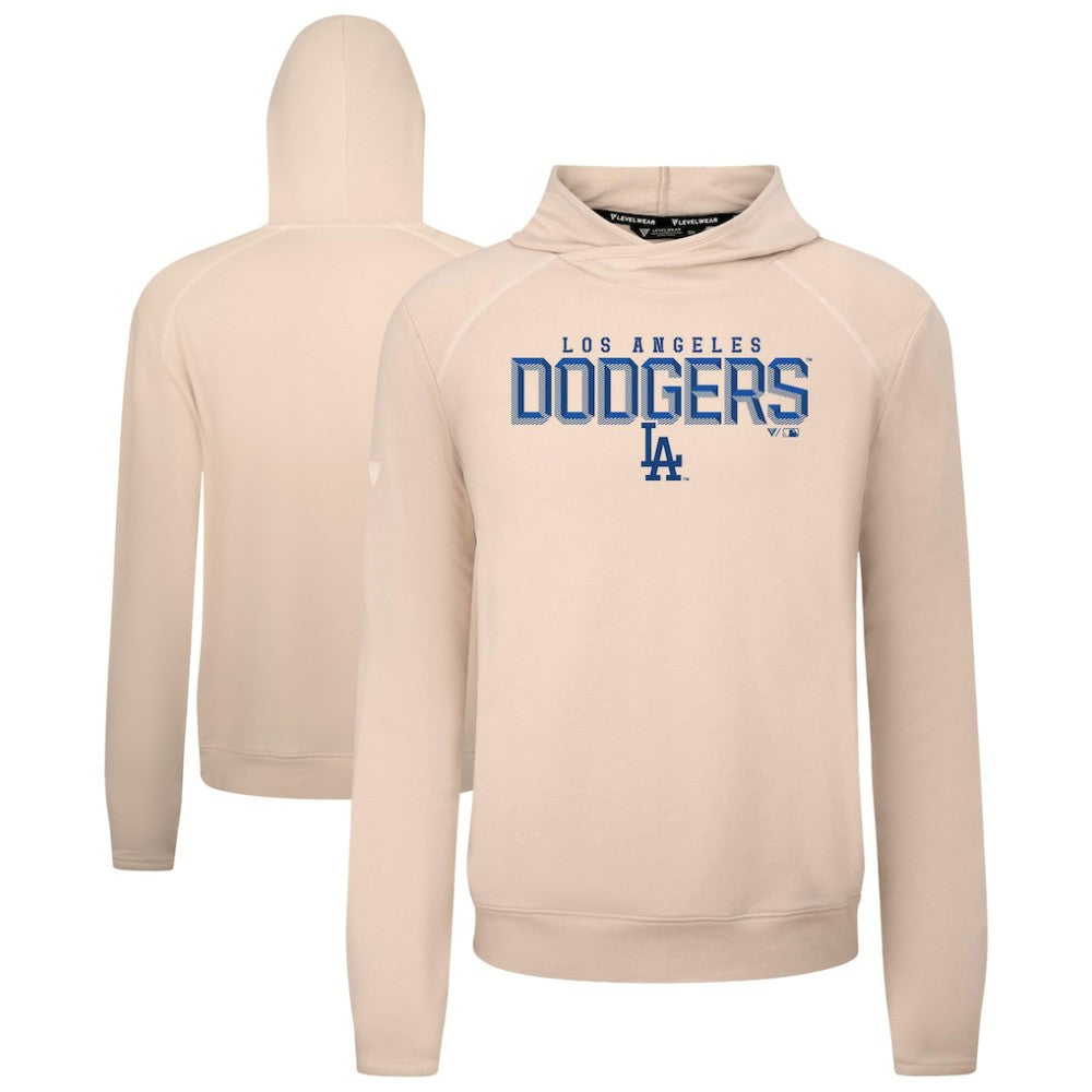 Los Angeles Dodgers Levelwear Mandate Carve Tri-Blend Hoodie - Khaki Hoodies