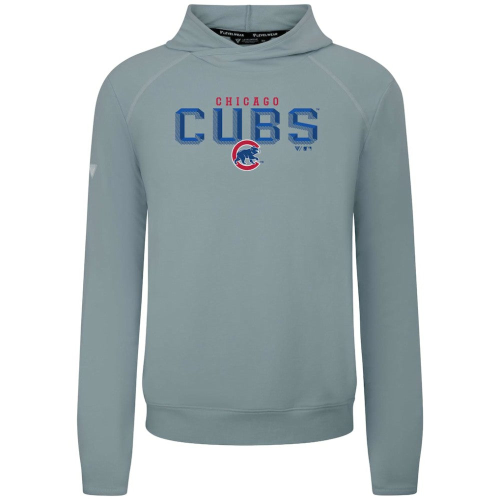 Chicago Cubs Levelwear Mandate Carve Tri-Blend Hoodie - Gray Hoodies