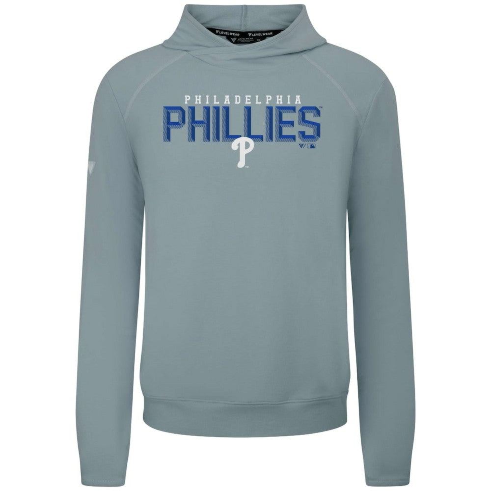 Philadelphia Phillies Levelwear Mandate Carve Tri-Blend Hoodie - Gray Hoodies