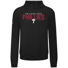 Philadelphia Phillies Levelwear Mandate Carve Tri-Blend Hoodie - Black Hoodies