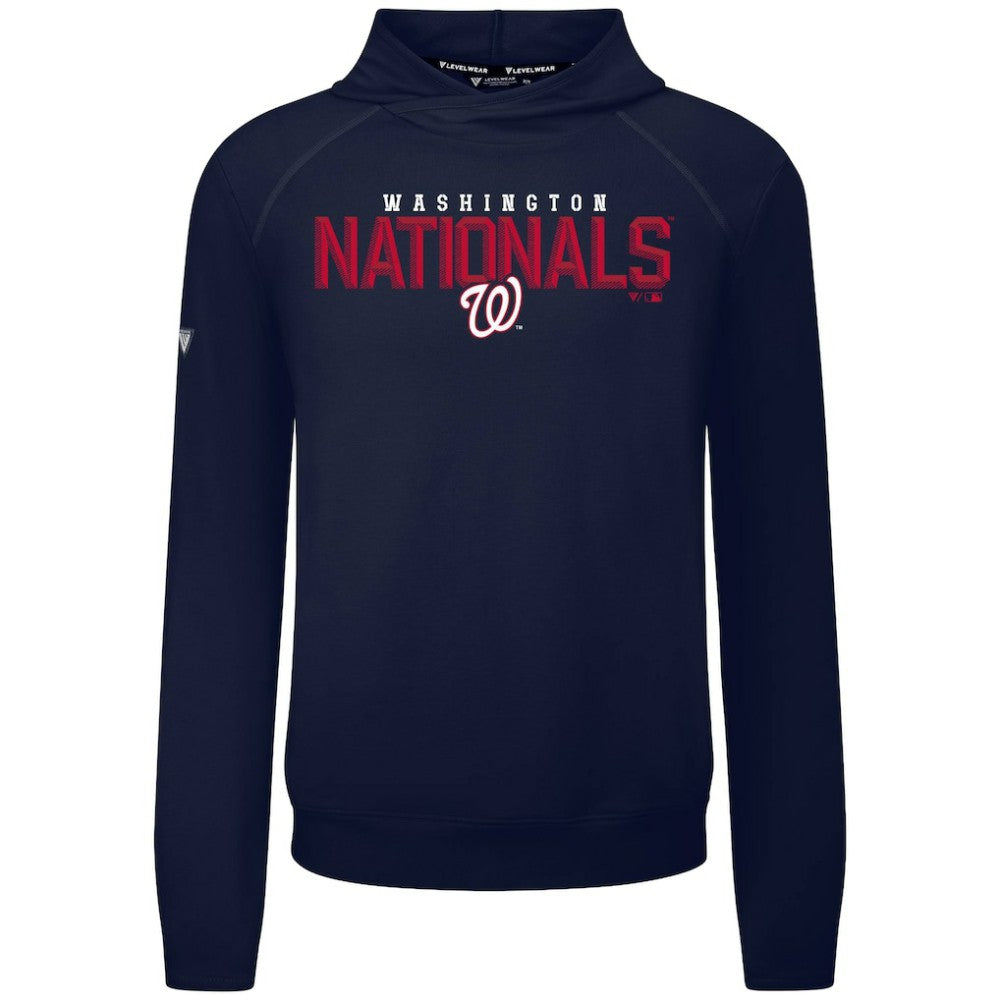 Washington Nationals Levelwear Mandate Carve Tri-Blend Hoodie - Navy Hoodies