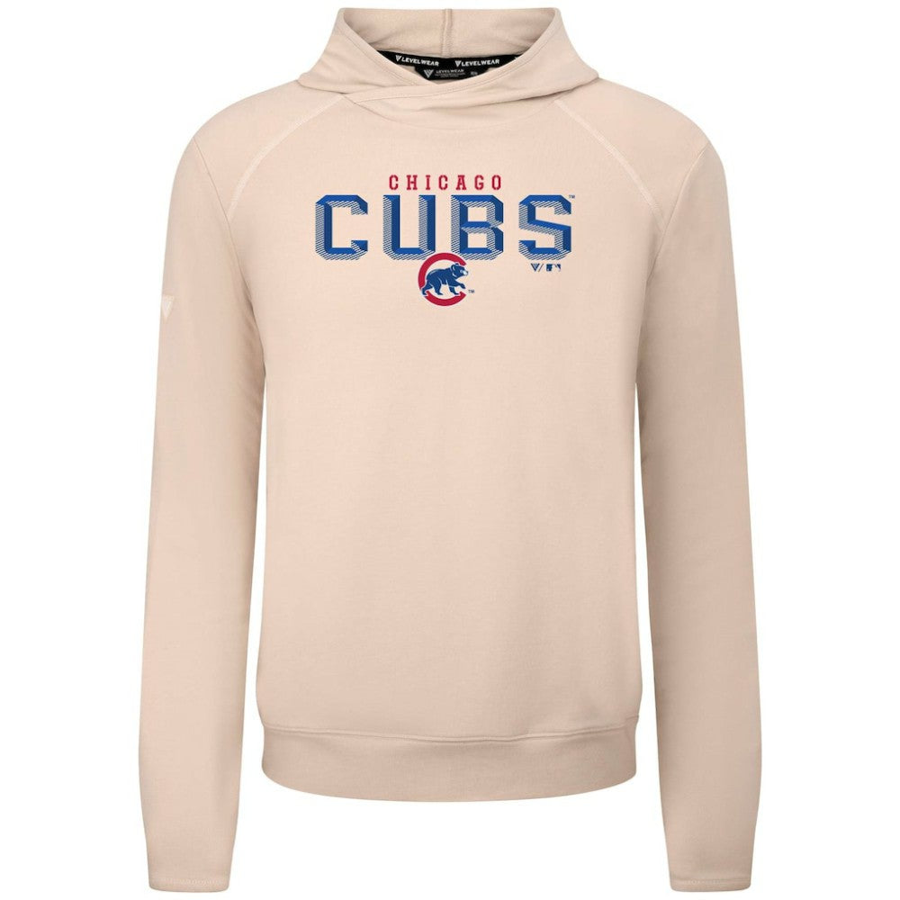 Chicago Cubs Levelwear Mandate Carve Tri-Blend Hoodie - Khaki Hoodies