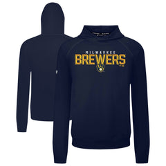 Milwaukee Brewers Levelwear Mandate Carve Tri-Blend Hoodie - Navy Hoodies