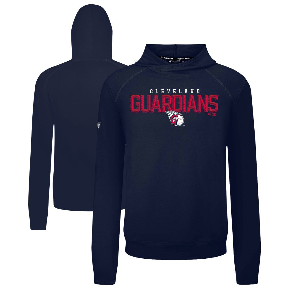 Cleveland Guardians Levelwear Mandate Carve Tri-Blend Hoodie - Navy Hoodies