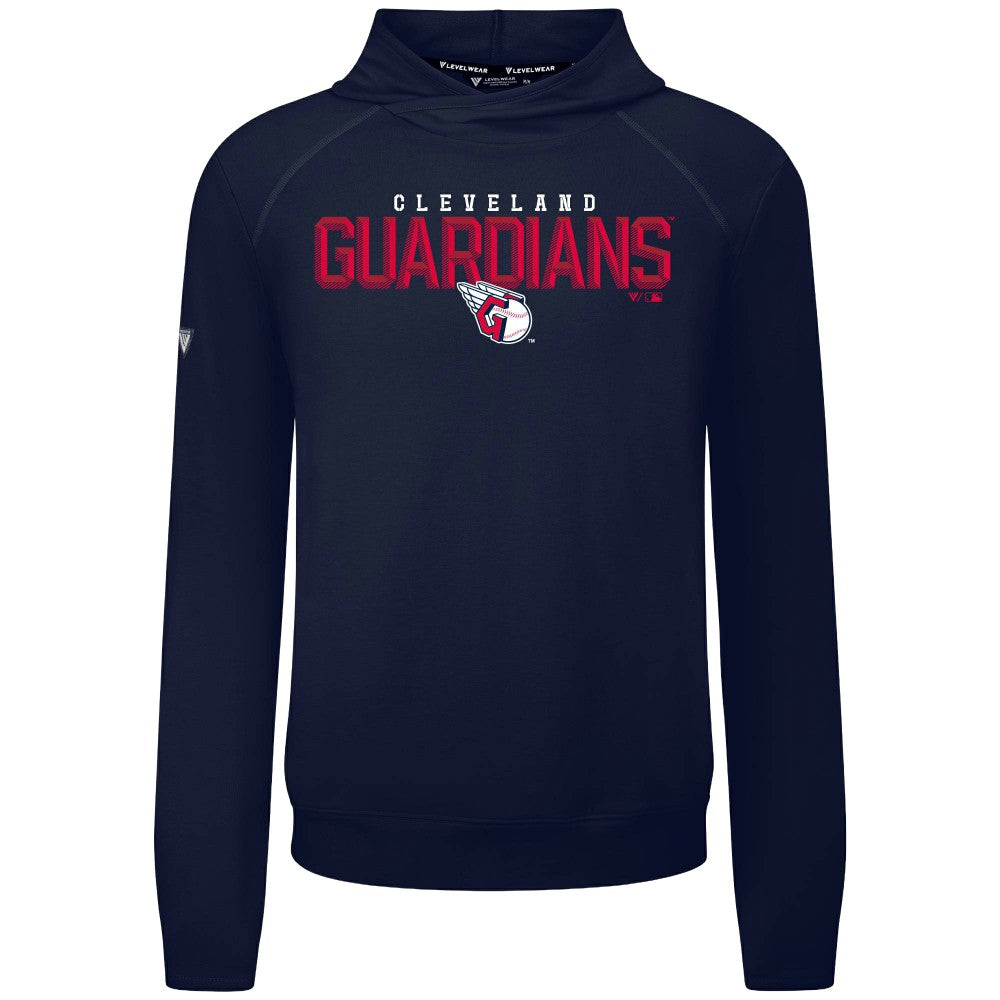 Cleveland Guardians Levelwear Mandate Carve Tri-Blend Hoodie - Navy Hoodies