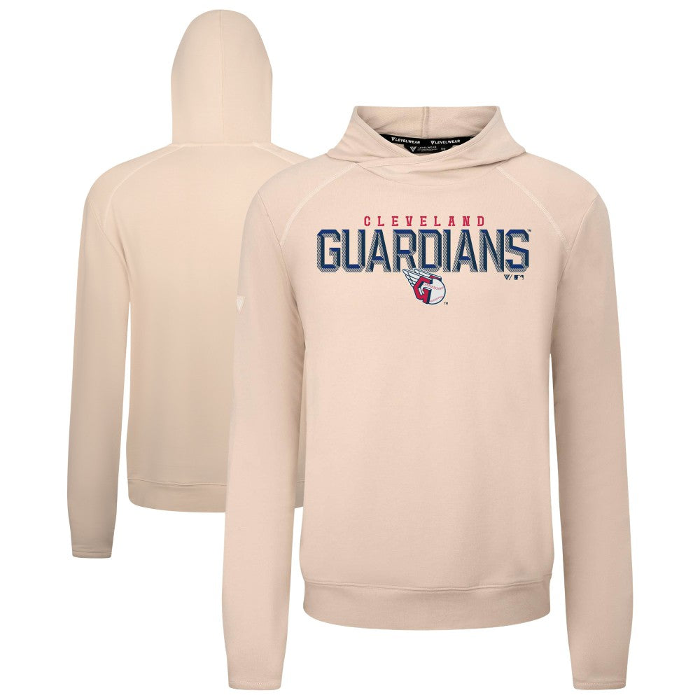 Cleveland Guardians Levelwear Mandate Carve Tri-Blend Hoodie - Khaki Hoodies