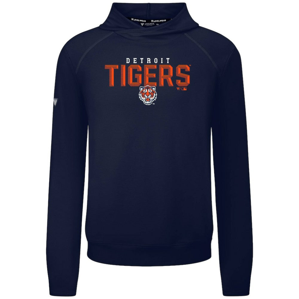 Detroit Tigers Levelwear Mandate Carve Tri-Blend Hoodie - Navy Hoodies