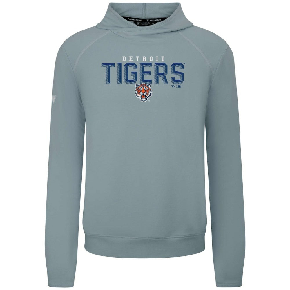 Detroit Tigers Levelwear Mandate Carve Tri-Blend Hoodie - Gray Hoodies