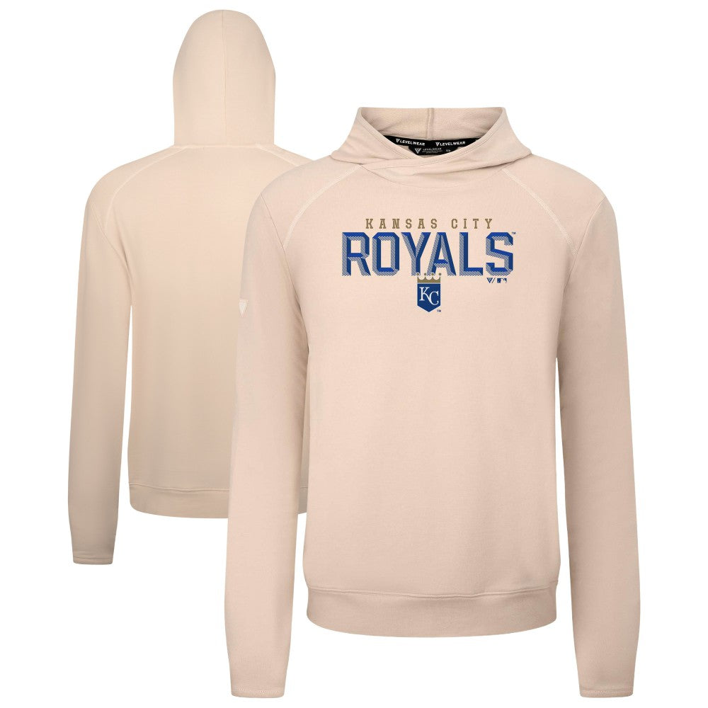 Kansas City Royals Levelwear Mandate Carve Tri-Blend Hoodie - Khaki Hoodies
