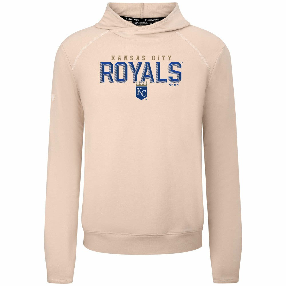 Kansas City Royals Levelwear Mandate Carve Tri-Blend Hoodie - Khaki Hoodies