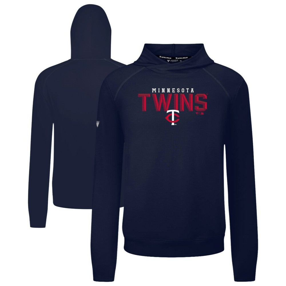 Minnesota Twins Levelwear Mandate Carve Tri-Blend Hoodie - Navy Hoodies