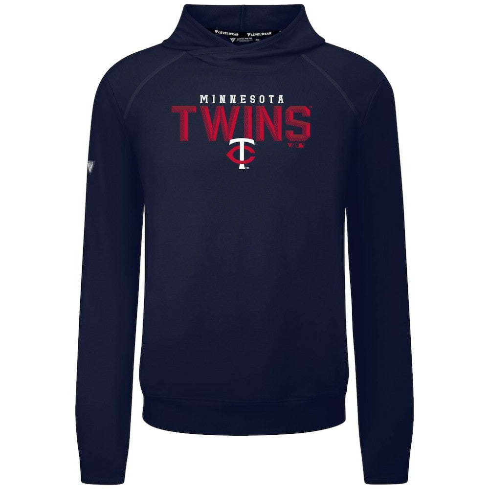 Minnesota Twins Levelwear Mandate Carve Tri-Blend Hoodie - Navy Hoodies