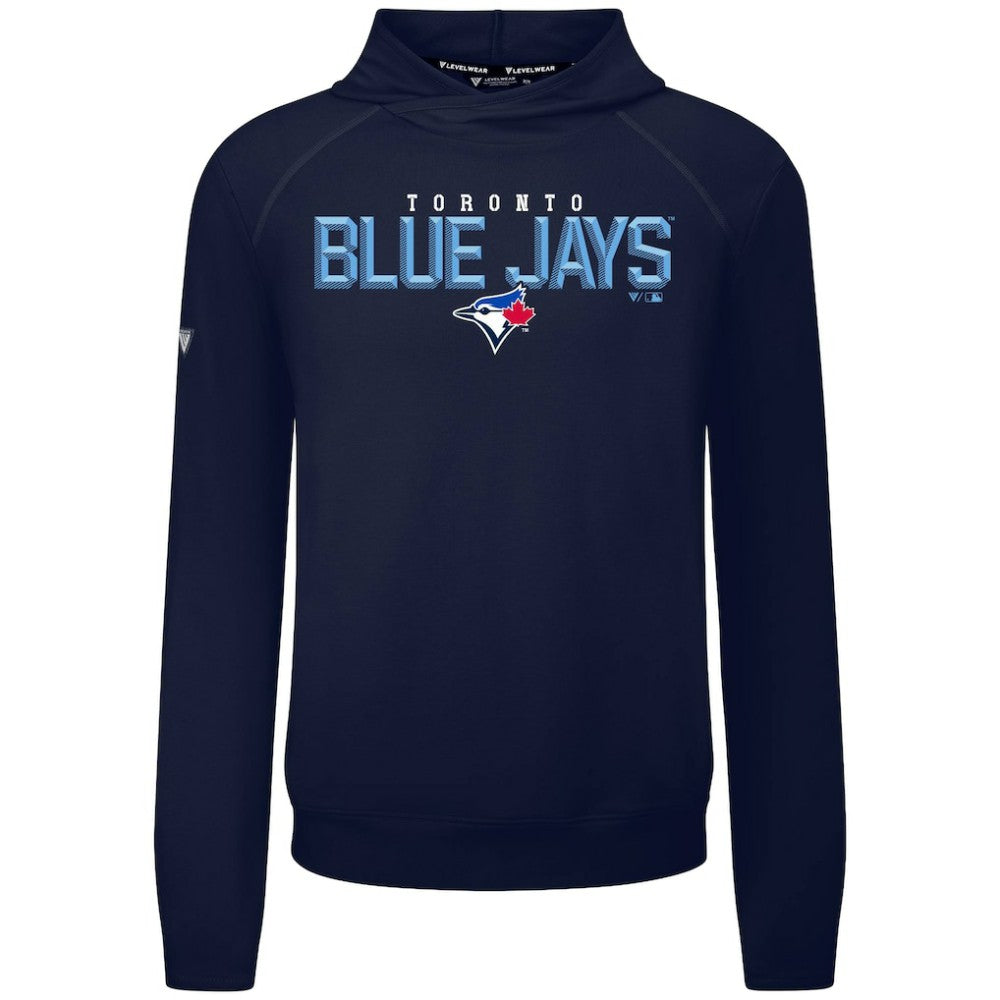 Toronto Blue Jays Levelwear Mandate Carve Tri-Blend Hoodie - Navy Hoodies
