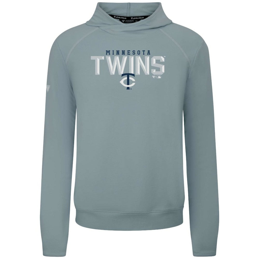 Minnesota Twins Levelwear Mandate Carve Tri-Blend Hoodie - Gray Hoodies