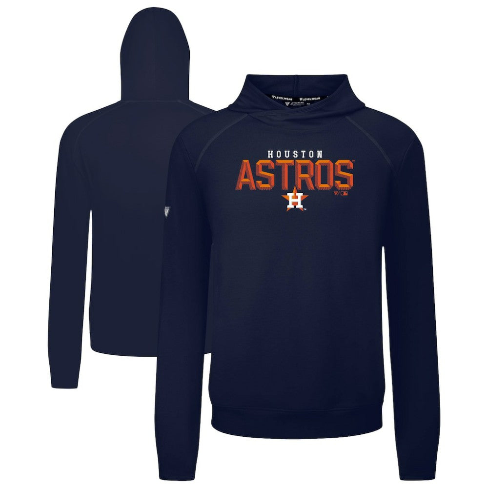 Houston Astros Levelwear Mandate Carve Tri-Blend Hoodie - Navy Hoodies