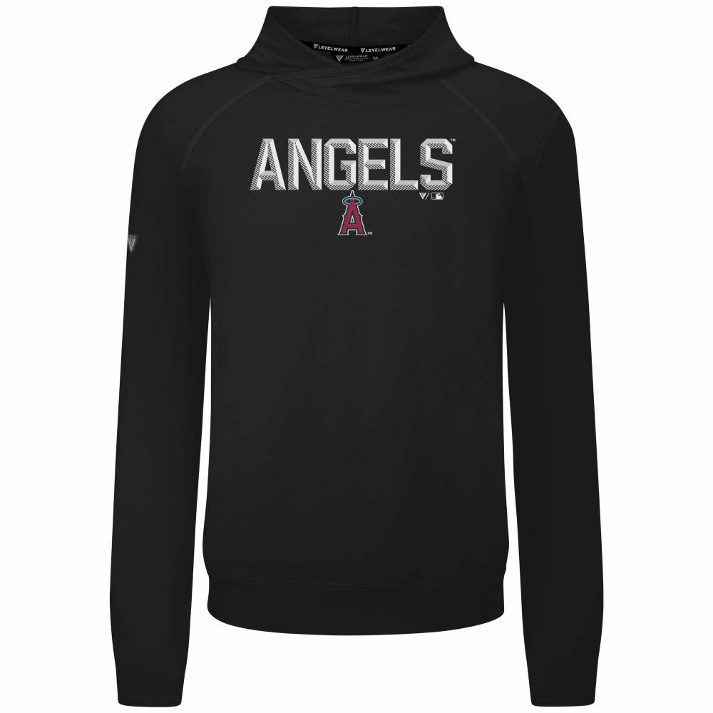 Los Angeles Angels Levelwear Mandate Carve Tri-Blend Hoodie - Black Hoodies