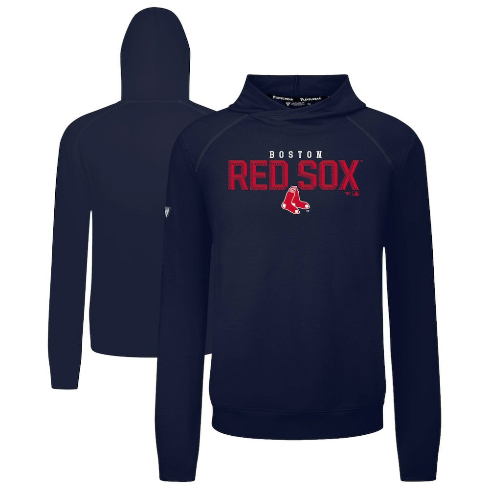 Boston Red Sox Levelwear Mandate Carve Tri-Blend Hoodie - Navy Hoodies