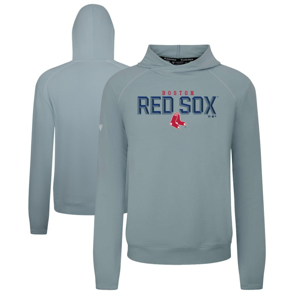 Boston Red Sox Levelwear Mandate Carve Tri-Blend Hoodie - Gray Hoodies