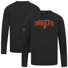 Baltimore Orioles Levelwear Mandate Carve Tri-Blend Sweatshirt - Black Sweatshirts