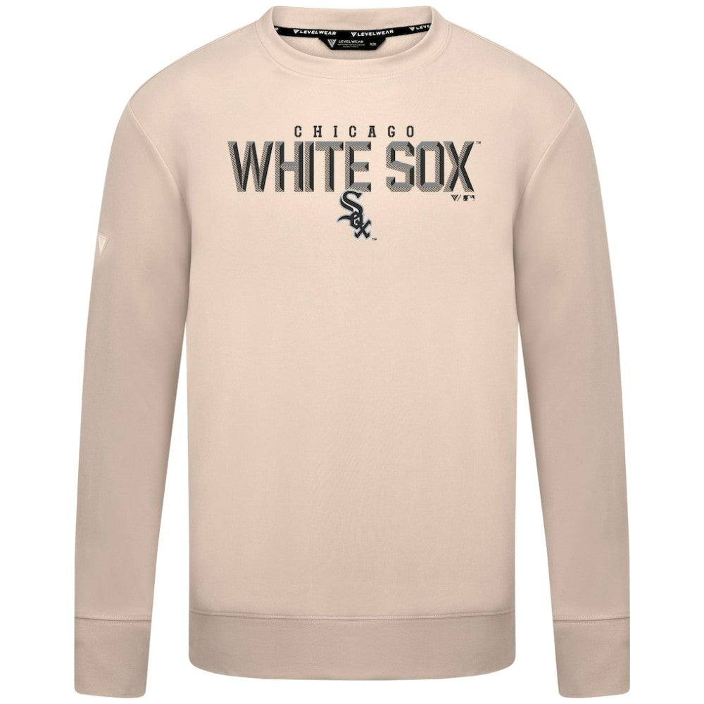 Chicago White Sox Levelwear Mandate Carve Tri-Blend Sweatshirt - Khaki Sweatshirts