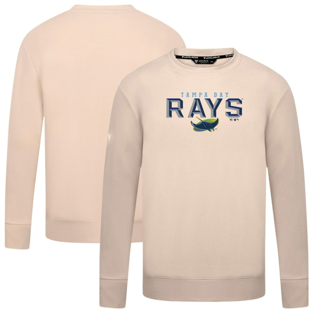 Tampa Bay Rays Levelwear Mandate Carve Tri-Blend Sweatshirt - Khaki Sweatshirts