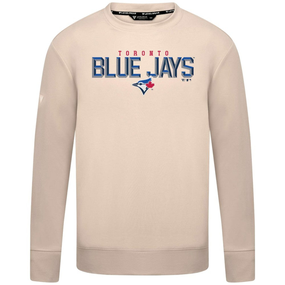 Toronto Blue Jays Levelwear Mandate Carve Tri-Blend Sweatshirt - Khaki Sweatshirts