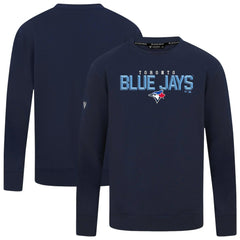 Toronto Blue Jays Levelwear Mandate Carve Tri-Blend Sweatshirt - Navy Sweatshirts