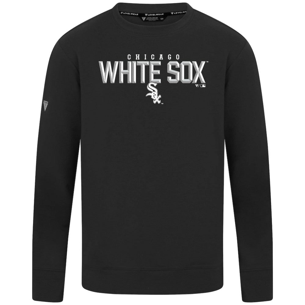Chicago White Sox Levelwear Mandate Carve Tri-Blend Sweatshirt - Black Sweatshirts
