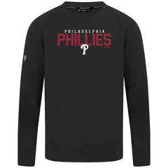 Philadelphia Phillies Levelwear Mandate Carve Tri-Blend Sweatshirt - Black Sweatshirts