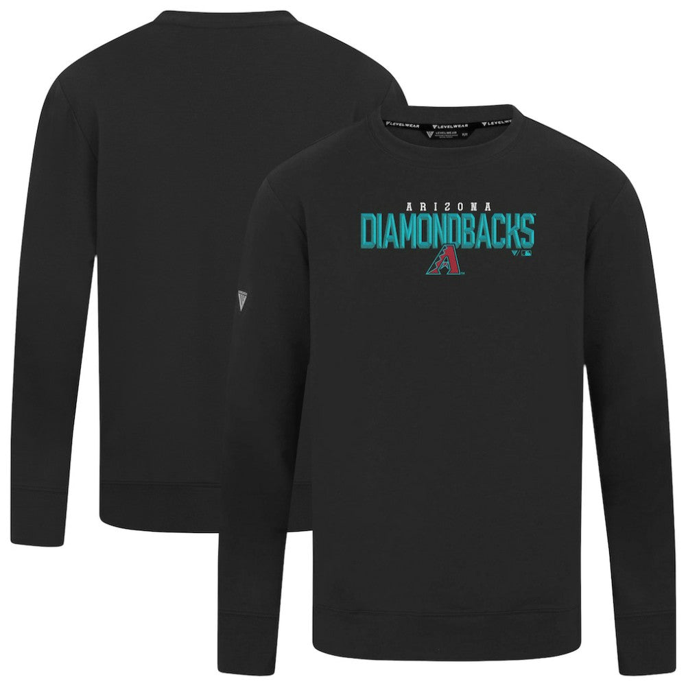 Arizona Diamondbacks Levelwear Mandate Carve Tri-Blend Sweatshirt - Black Sweatshirts