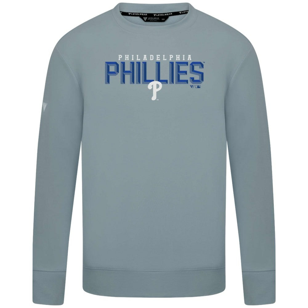 Philadelphia Phillies Levelwear Mandate Carve Tri-Blend Sweatshirt - Gray Sweatshirts
